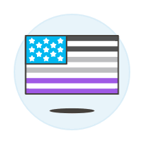 Asextual Flag 4 Illustration from UX Colors Set