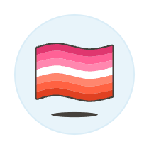 Lesbians Flag 2 Illustration from UX Colors Set