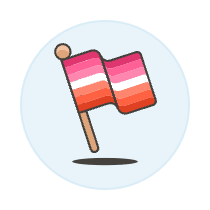 Lesbians Flag 3 Illustration from UX Colors Set