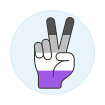 Asexual Peace Sign 2 Illustration from UX Colors Set
