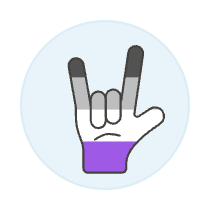 Asexual Rock Hand 2 Illustration from UX Colors Set