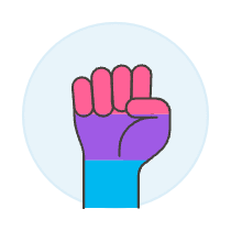 Bisexual Fist 1 Illustration from UX Colors Set