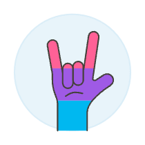Bisexual Rock Hand 1 Illustration from UX Colors Set