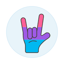 Bisexual Rock Hand 2 Illustration from UX Colors Set