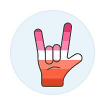 Lesbian Rock Hand 2 Illustration from UX Colors Set