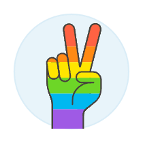 Pride Peace Sign 1 Illustration from UX Colors Set