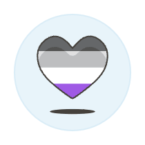 Asexual Heart Illustration from UX Colors Set