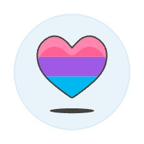 Bisexual Heart Illustration from UX Colors Set