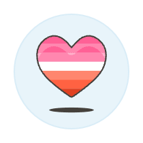Lesbians Heart Illustration from UX Colors Set