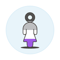Asexual Agender Avatar Illustration from UX Colors Set