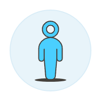 Blue Agender Avatar Illustration from UX Colors Set