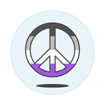 Asextual Peace Symbol Illustration from UX Colors Set