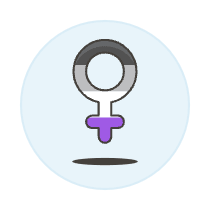 Asexual Female Symbol Illustration from UX Colors Set