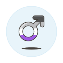 Asexual Male Symbol Illustration from UX Colors Set