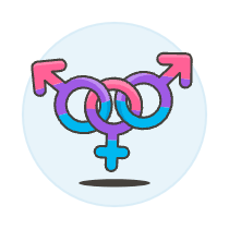Bisexual Bisexual Symbol 3 Illustration from UX Colors Set