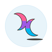 Bisexual Doublemoon Symbol Illustration from UX Colors Set