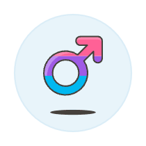 Bisexual Male Symbol Illustration from UX Colors Set