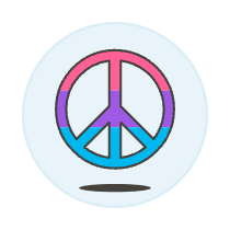 Bisexual Peace Symbol Illustration from UX Colors Set