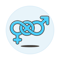Blue Bisexual Symbol 1 Illustration from UX Colors Set