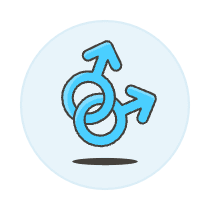Blue Homosexual Symbol Illustration from UX Colors Set