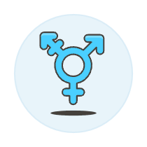 Blue Transgender Symbol Illustration from UX Colors Set