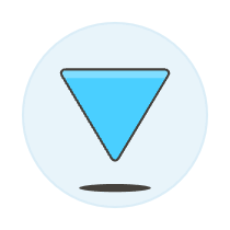 Blue Triangle Symbol Illustration from UX Colors Set