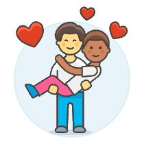 Gay Couple Lifting 2 Illustration from UX Colors Set