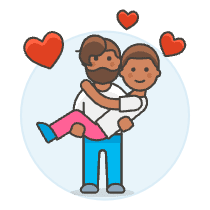 Gay Couple Lifting 3 Illustration from UX Colors Set