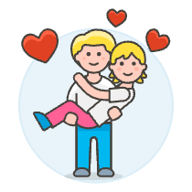 Gay Couple Lifting 6 Illustration from UX Colors Set