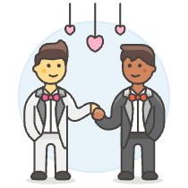 Gay Marriage 3 Illustration from UX Colors Set