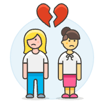 Lesbians Breakup 10 Illustration from UX Colors Set