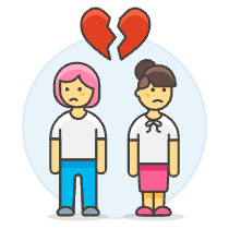 Lesbians Breakup 7 Illustration from UX Colors Set