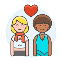 Lesbians Couple 5 Illustration from UX Colors Set