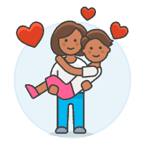 Lesbians Couple Lifting 2 Illustration from UX Colors Set