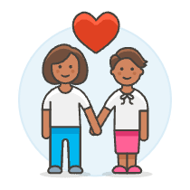 Lesbians Holding Hand 3 Illustration from UX Colors Set