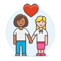 Lesbians Holding Hand 5 Illustration from UX Colors Set
