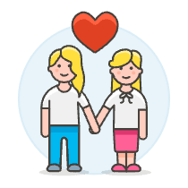 Lesbians Holding Hand 6 Illustration from UX Colors Set