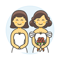 Lesbian Wedding 10 Illustration from UX Colors Set