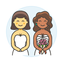Lesbian Wedding 11 Illustration from UX Colors Set