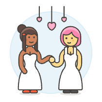 Lesbian Wedding 11 Illustration from UX Colors Set