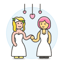 Lesbian Wedding 12 Illustration from UX Colors Set