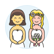 Lesbian Wedding 12 Illustration from UX Colors Set