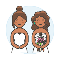 Lesbian Wedding 13 Illustration from UX Colors Set
