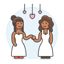 Lesbian Wedding 14 Illustration from UX Colors Set