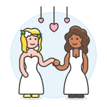 Lesbian Wedding 15 Illustration from UX Colors Set