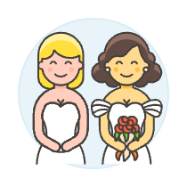Lesbian Wedding 15 Illustration from UX Colors Set