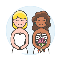 Lesbian Wedding 16 Illustration from UX Colors Set