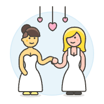 Lesbian Wedding 16 Illustration from UX Colors Set