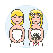 Lesbian Wedding 17 Illustration from UX Colors Set