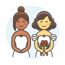 Lesbian Wedding 18 Illustration from UX Colors Set